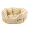 Dehner Lieblinge Kuschelbett Sammy, Oval, Beige
