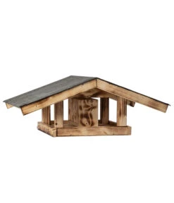 Dehner Natura Futterhaus Karwendel, Geflammt, Braun, Ca. B71,4/H27,7/T52 Cm