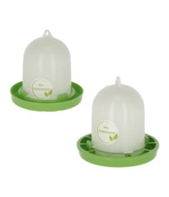 KERBL Hühnerzubehör Set Bio-Futterautomat & Bio-Kunststofftränke